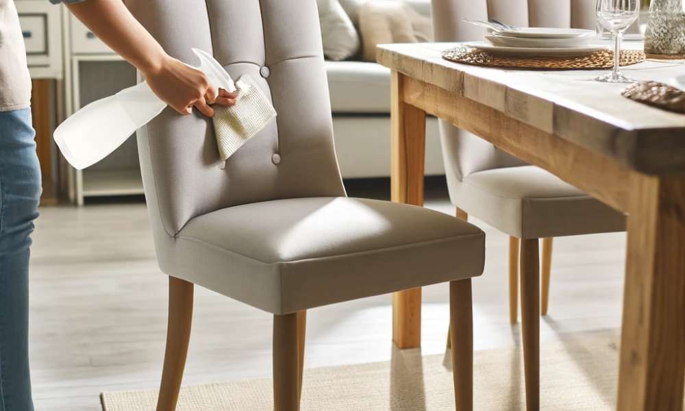 how to clean fabric dining chair