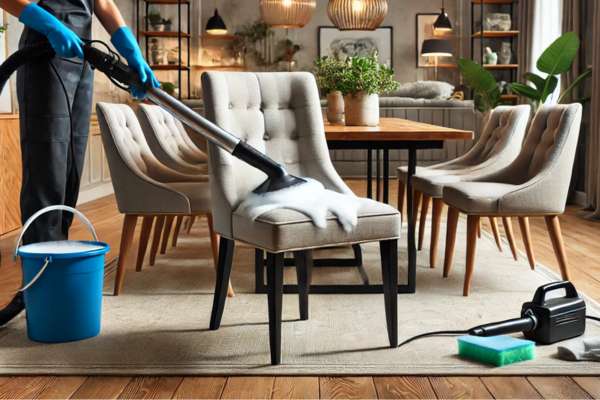 Deep Cleaning with Upholstery Shampoo
Clean Fabric Dining Chairs