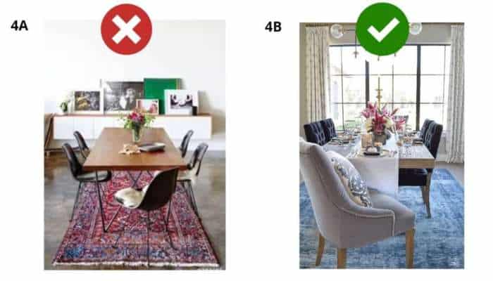 Common Rug Size Mistakes to Avoid:
How to Determine Rug Size for Dining Room