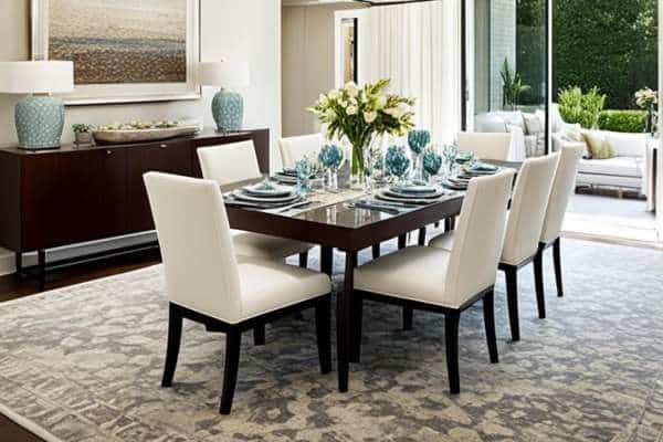  How to Measure for the Right Rug Size:
What Size Rug goes Under a Dining Room Table